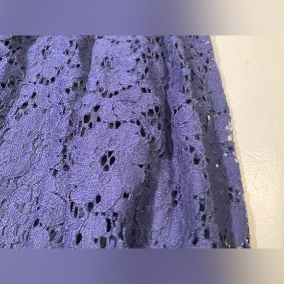 Maitai ModCloth Artisan Iced Tea Dress Navy Blue Floral Lace Flowers Large - Picture 9 of 13